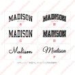画像1: アメカジ風文字ロゴシート【Madison】 (1)