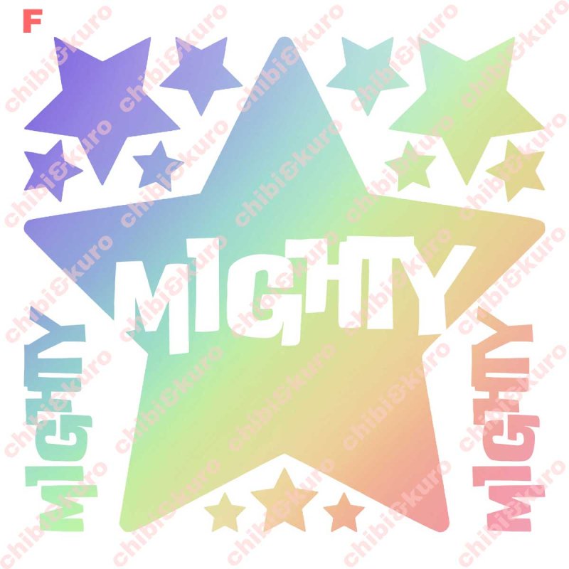 画像7: 模様入り星&文字ロゴシート (7)