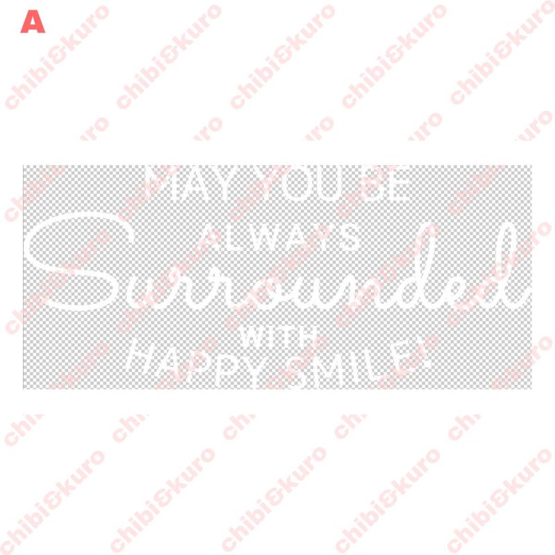 画像2: May you be always surrounded with happy smiles/いつも幸せな笑顔に囲まれていますように/文字ロゴシート（C) (2)