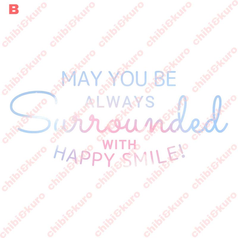 画像3: May you be always surrounded with happy smiles/いつも幸せな笑顔に囲まれていますように/文字ロゴシート（C) (3)