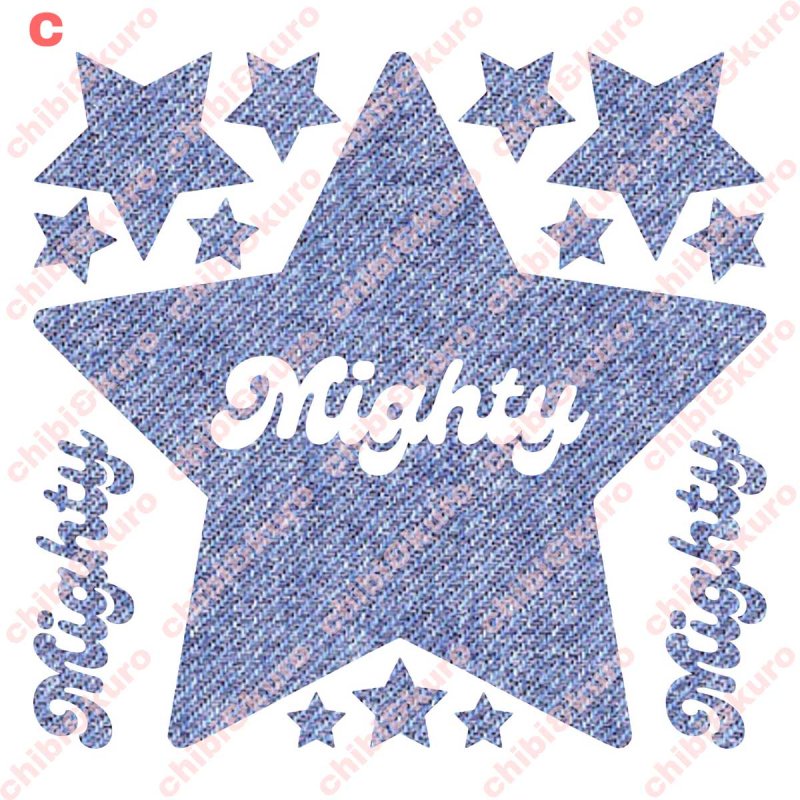 画像4: 模様入り星&文字ロゴシート (4)