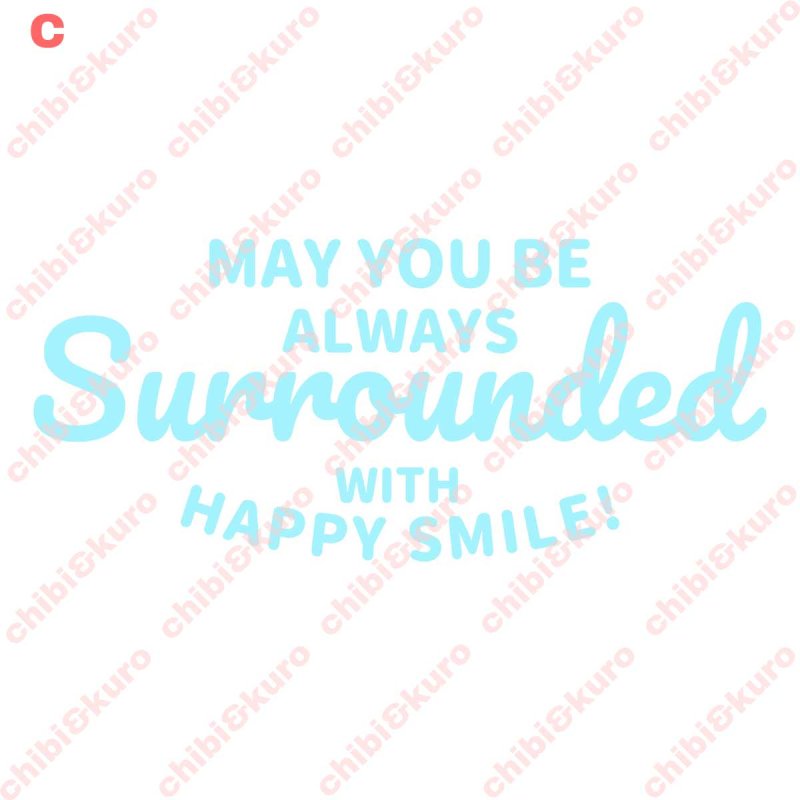 画像4: May you be always surrounded with happy smiles/いつも幸せな笑顔に囲まれていますように/文字ロゴシート（C) (4)