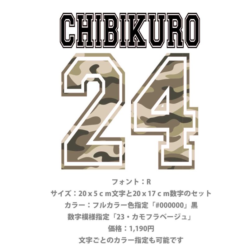 画像10: お好きな文字でお作ります◆背番号・お名前専用オーダーフルカラー転写シート (10)