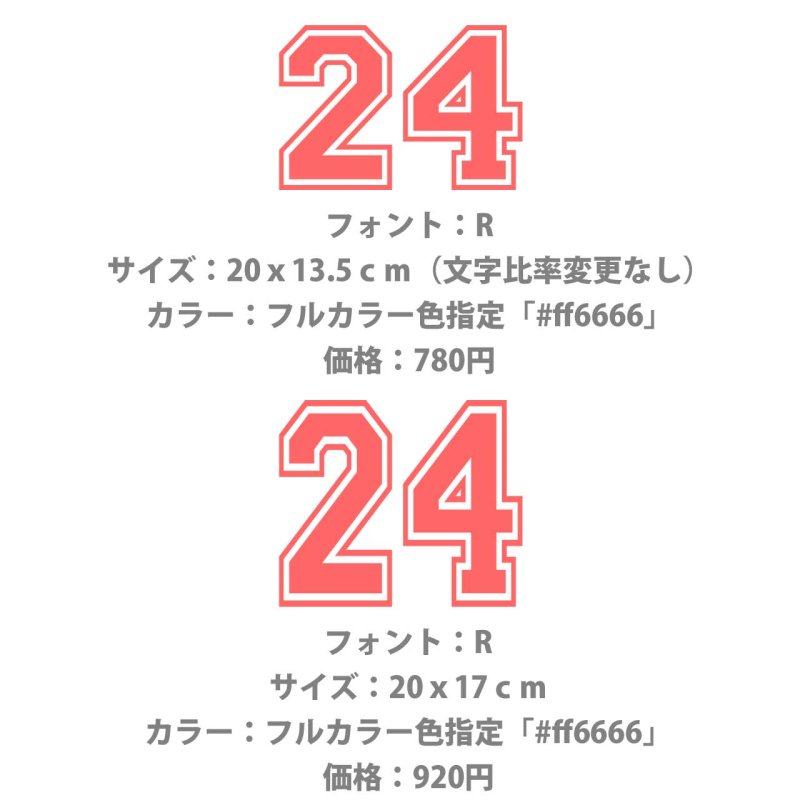 画像8: お好きな文字でお作ります◆背番号・お名前専用オーダーフルカラー転写シート (8)