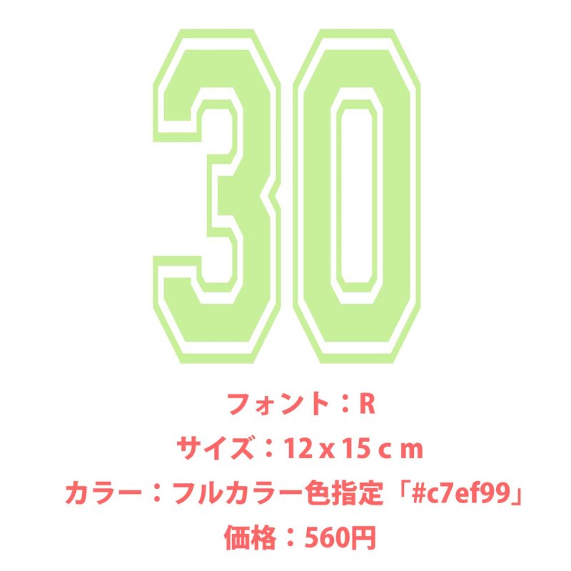 画像18: お好きな文字でお作ります◆背番号・お名前専用オーダーフルカラー転写シート (18)