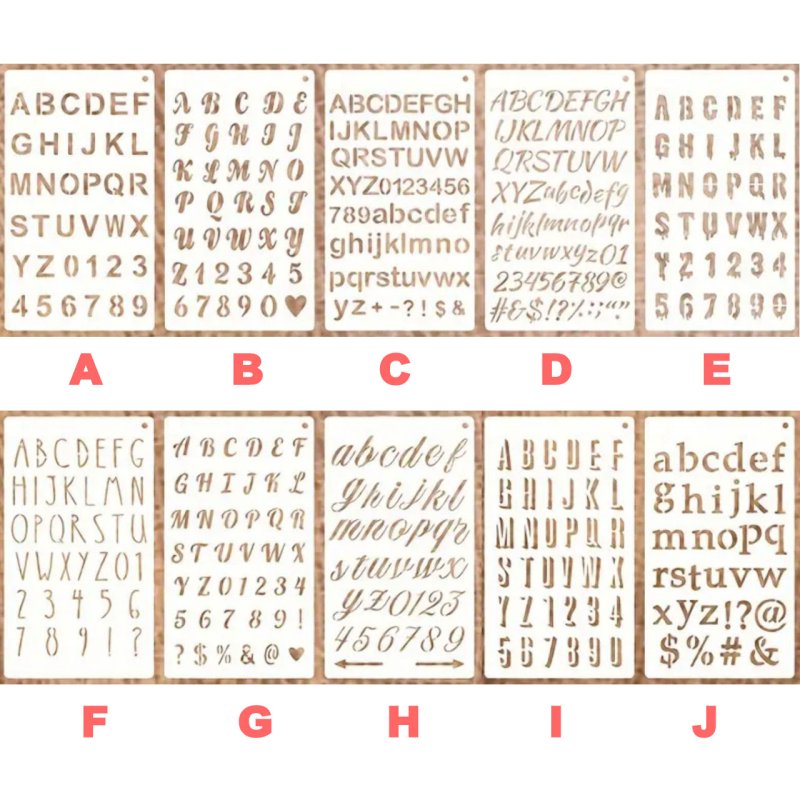 画像2: 【30%OFF】ステンシル・ハンドレタリング【7】11x18cm (2)