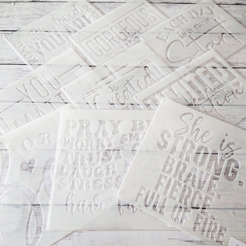 画像1: 【30%OFF】ステンシル【4】15x20cm・20x20cm (1)