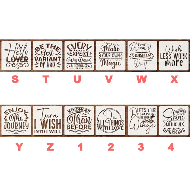 画像3: 【30%OFF】ステンシル【5】10.16x10.16cm (3)