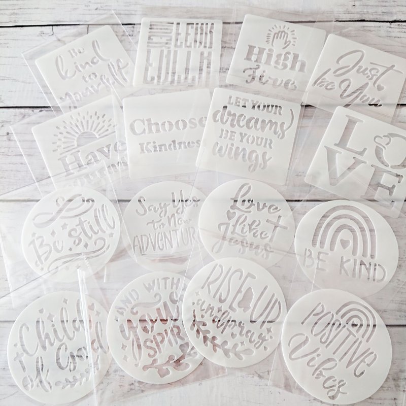 画像1: 【30％OFF】ステンシル【8】7.62ｘ7.62ｃｍ (1)