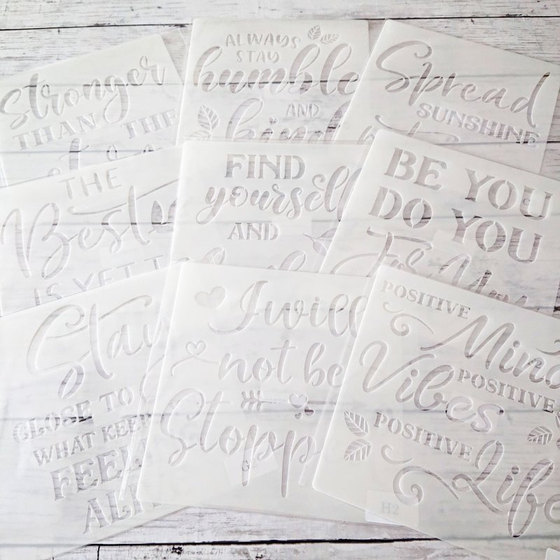 画像1: 【30%OFF】ステンシル【2】20x20cm (1)