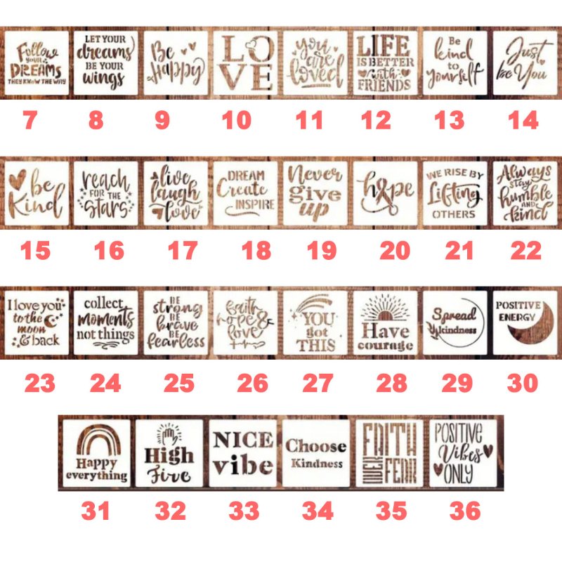 画像3: 【30％OFF】ステンシル【8】7.62ｘ7.62ｃｍ (3)