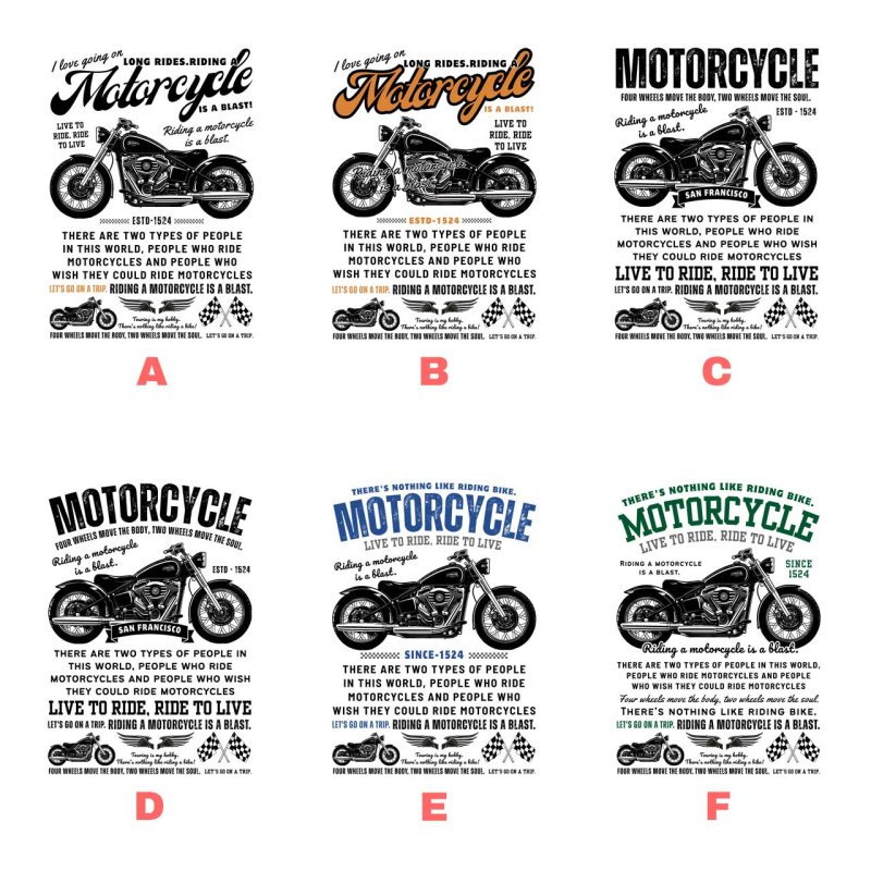 画像2: バイクsetフルカラーシート【全18種類・縦長】 (2)