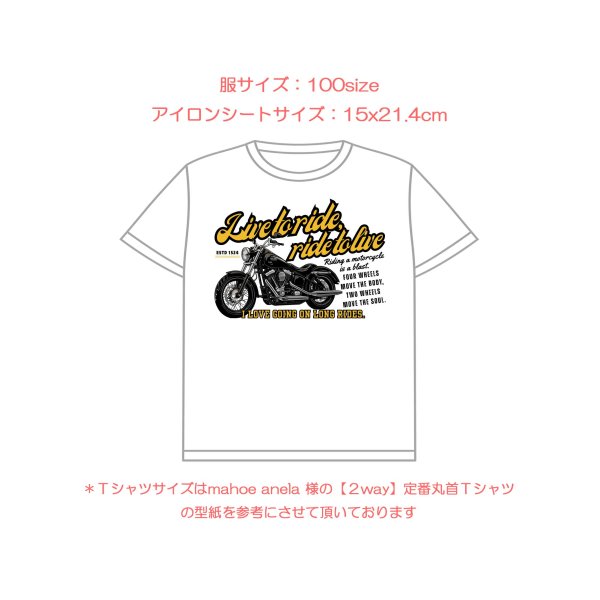 画像16: 選べる全18種類◆バイクset フルカラーアイロンシート【横長】｜バイク好きにおすすめ (16)
