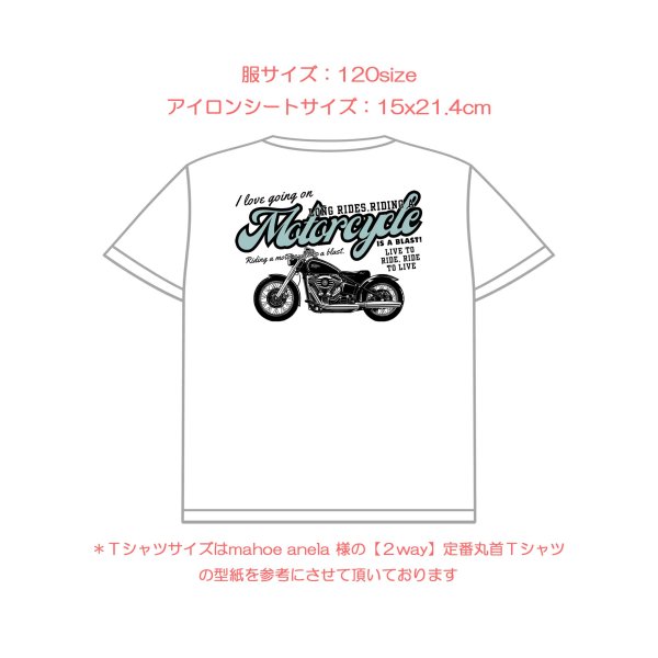 画像19: 選べる全18種類◆バイクset フルカラーアイロンシート【横長】｜バイク好きにおすすめ (19)