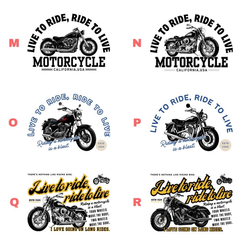 画像4: バイクsetフルカラーシート【全18種類・横長】 (4)