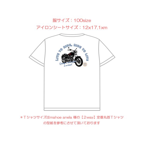 画像15: 選べる全18種類◆バイクset フルカラーアイロンシート【横長】｜バイク好きにおすすめ (15)