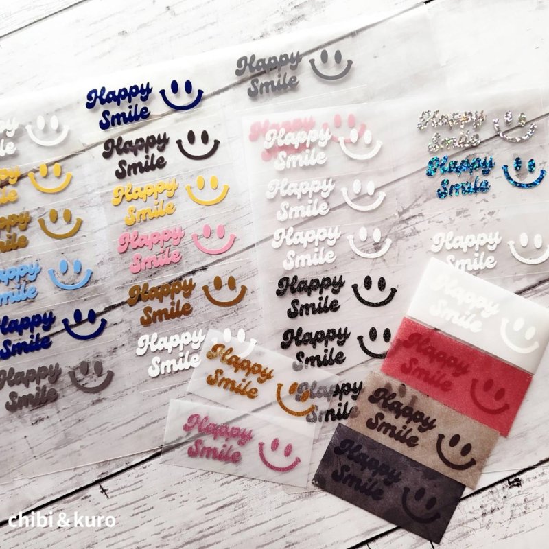 画像1: 【50％off】はがし済み★HAPPY SMILEロゴシート (1)
