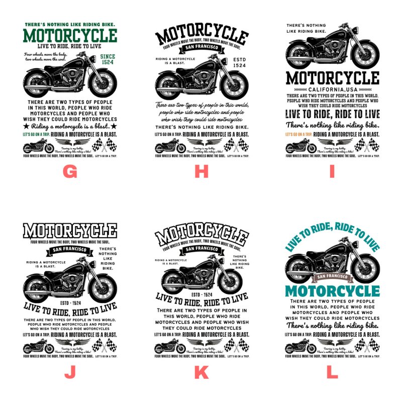 画像3: バイクsetフルカラーシート【全18種類・縦長】 (3)