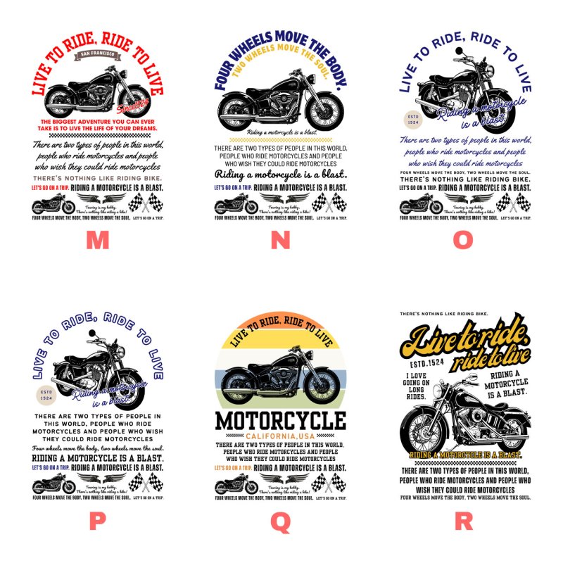 画像4: バイクsetフルカラーシート【全18種類・縦長】 (4)