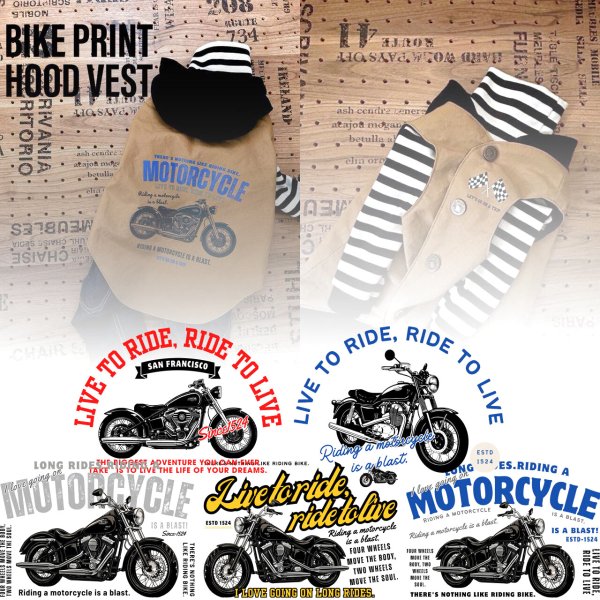 画像1: 選べる全18種類◆バイクset フルカラーアイロンシート【横長】｜バイク好きにおすすめ (1)