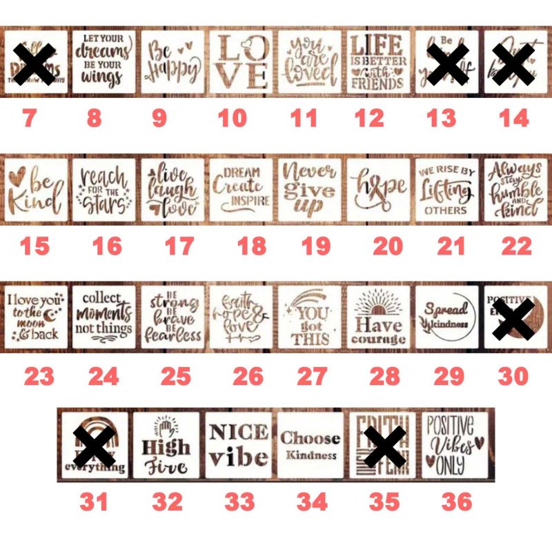 画像3: 【在庫処分50％OFF】ステンシル【8】7.62ｘ7.62ｃｍ (3)