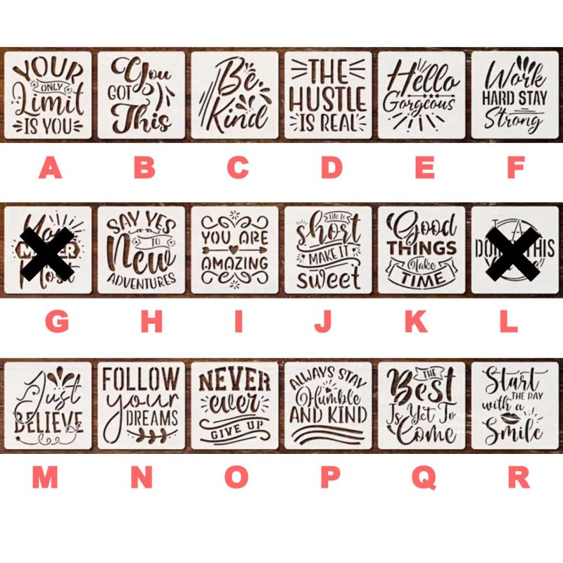 画像2: 【在庫処分50％OFF】ステンシル【5】10.16x10.16cm (2)