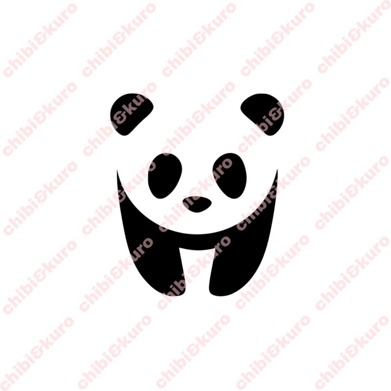 画像1: 【20円SALE】はがし済み★ぱんだ文字シート・3.5ｘ4ｃｍ・ラバーブラック (1)