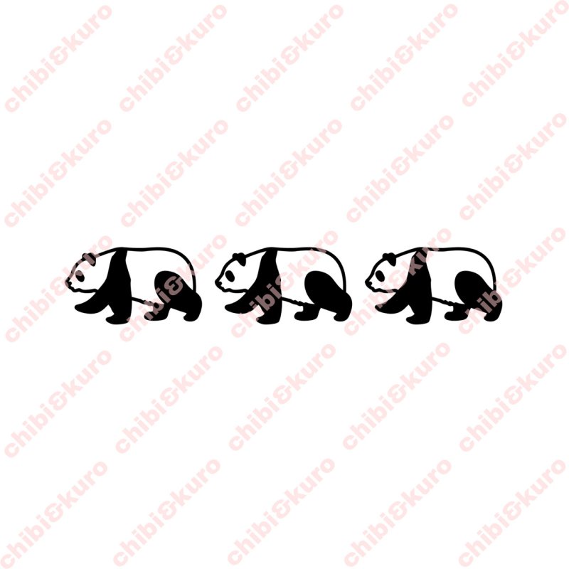 画像1: 【50円SALE】はがし済み★ぱんだシート・17ｘ3ｃｍ・ラバーブラック (1)