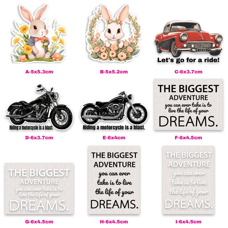 画像1: 14周年特別企画60％OFF◆数量限定◆オリジナルミニタグ・イラストフルカラー転写シート (1)