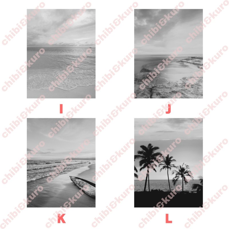 画像3: 【新作お試し販売10％OFF〜4/27まで】好きなカラーで制作してみよう♪文字も選べる/フォト&文字フルカラーシート【C】モノトーン　15種類 (3)