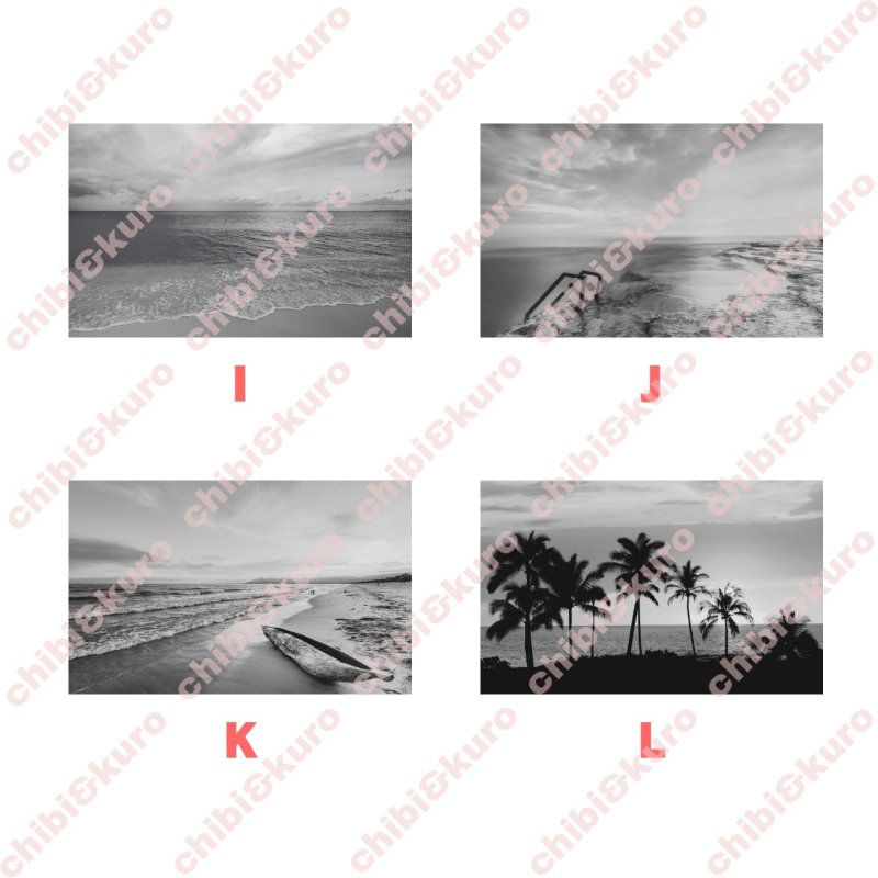 画像3: 【新作お試し販売10％OFF〜4/27まで】好きなカラーで制作してみよう♪文字も選べる/フォト&文字フルカラーシート【B】モノトーン　15種類 (3)