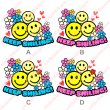 画像1: 新作お試し販売10％OFF＆ミニサイズプレゼント〜5/31まで◆文字変更・カラー変更可◆スマイル文字ロゴ【B】フルカラーシート (1)