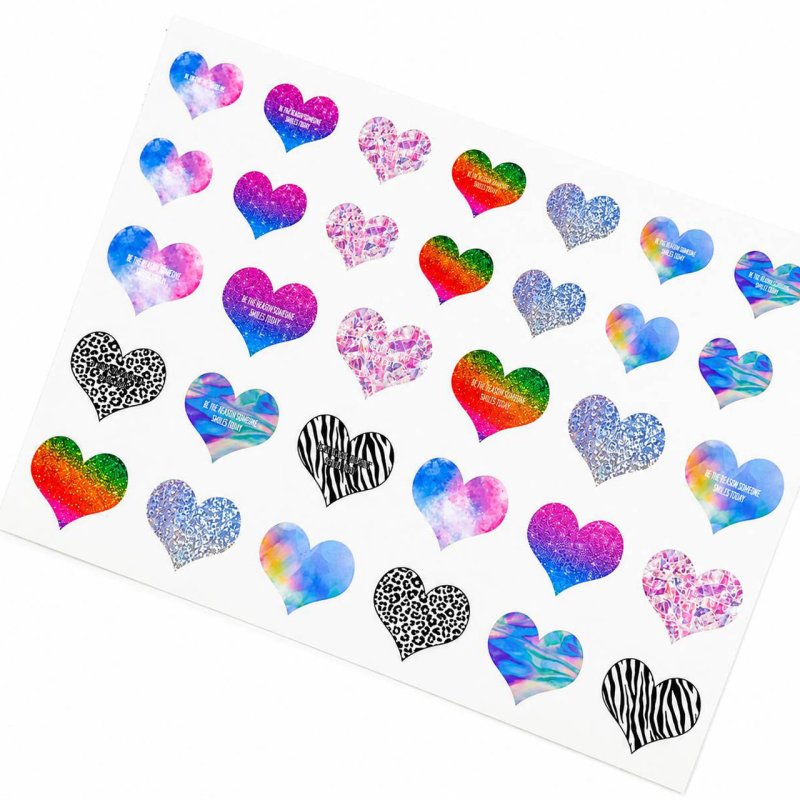 画像2: 1シート500円【C】◆期間限定販売〜5/31まで◆ミニはーとルフルカラーシートセット【3cm幅ｘ14個＆4cm幅ｘ18個　32個set】 (2)