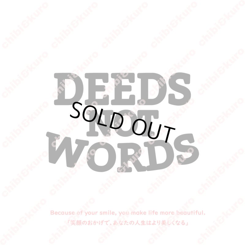 画像1: 【50%OFF】Deeds, not words. 「言葉ではなく行動を」はがし済カッティングアイロンシート【B】 (1)
