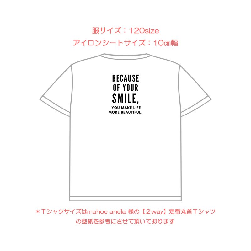 画像9: 【50%OFF】Because of your smile, you make life more beautiful. 「笑顔のおかげで、あなたの人生はより美しくなる」はがし済カッティングアイロンシート【A】 (9)