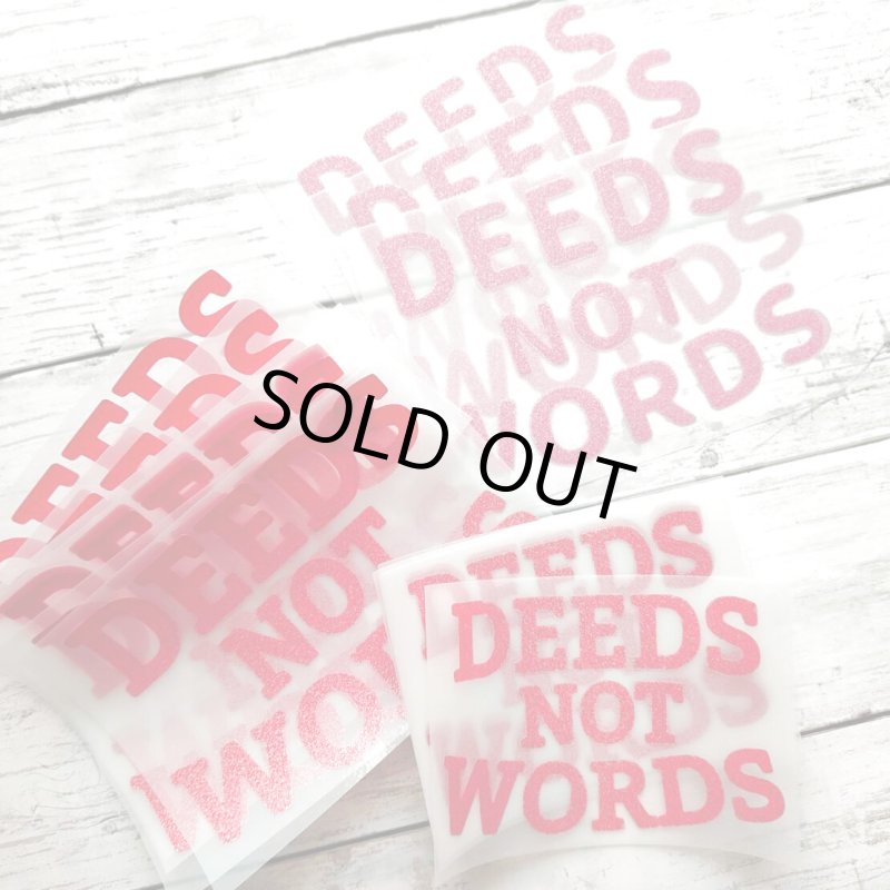 画像4: 【50%OFF】Deeds, not words. 「言葉ではなく行動を」はがし済カッティングアイロンシート【B】 (4)