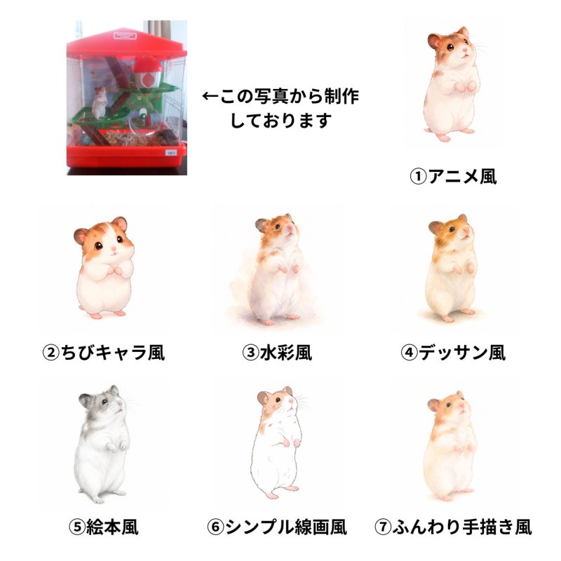画像3: 【お試し企画◆データ制作料なし◆A4サイズ1,500円◆今だけ500Pプレゼント※条件あり】大切な家族の一員を、かわいいイラストにしてみませんか？オリジナルオーダーフルカラー転写アイロンシート｜持ち込みデザインOK｜写真・イラストからも制作可｜犬服・子ども服・小物に (3)