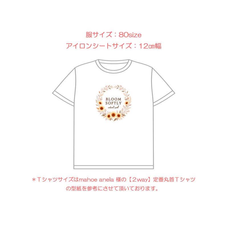 画像6: 新作お試し販売10％OFF〜8/17まで【名入れ・文字変更OK】誕生月フラワー・花 フルカラー転写アイロンシート/全12ヶ月/ Bloom Softly (6)