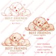 画像1: 【名入れ・文字変更OK】仲良し犬猫 【A】フルカラー転写アイロンシート/BEST FRIENDS (1)