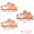 画像1: 【名入れ・文字変更OK】文鳥３羽 フルカラー転写アイロンシート/かわいい小さな鳥たち (1)