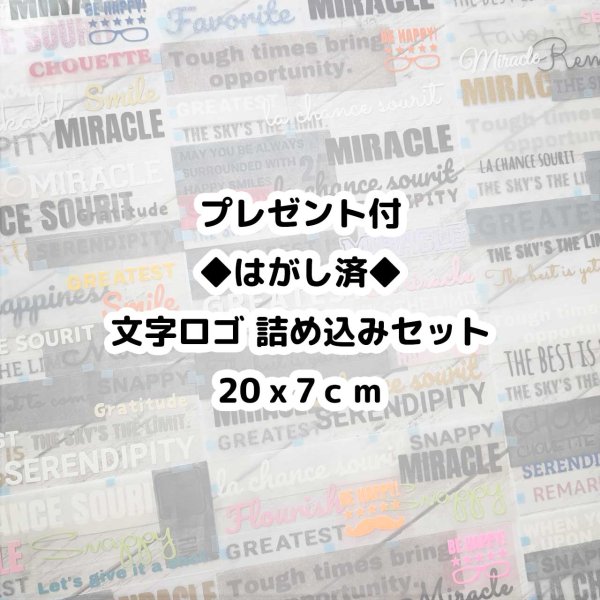 画像1: 【200円SALE】プレゼント付き◆はがし済◆文字ロゴ 詰め込みセット｜アイロン転写シート お試しセット　20ｘ7ｃｍ◆ (1)