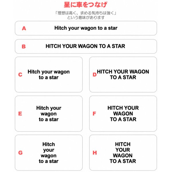 画像1: サイズ＆文字が選べる★ことわざステンシル｜星に車をつなげ／Hitch your wagon to a star (1)