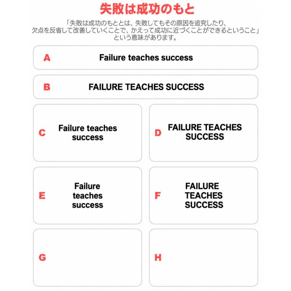 画像1: サイズ＆文字が選べる★ことわざステンシル｜失敗は成功のもと／Failure teaches success (1)