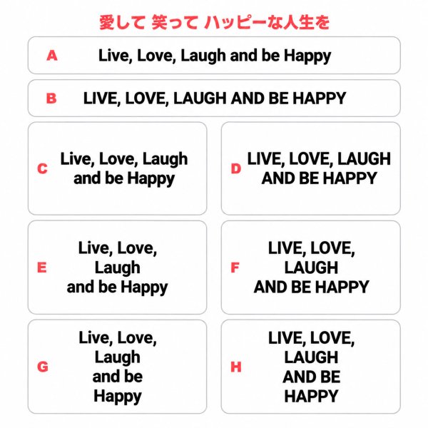 画像1: サイズ＆文字が選べる★ことわざアイロンシートorステンシル｜愛して　笑って　ハッピーな人生を！/Live, Love, Laugh and be Happy! (1)