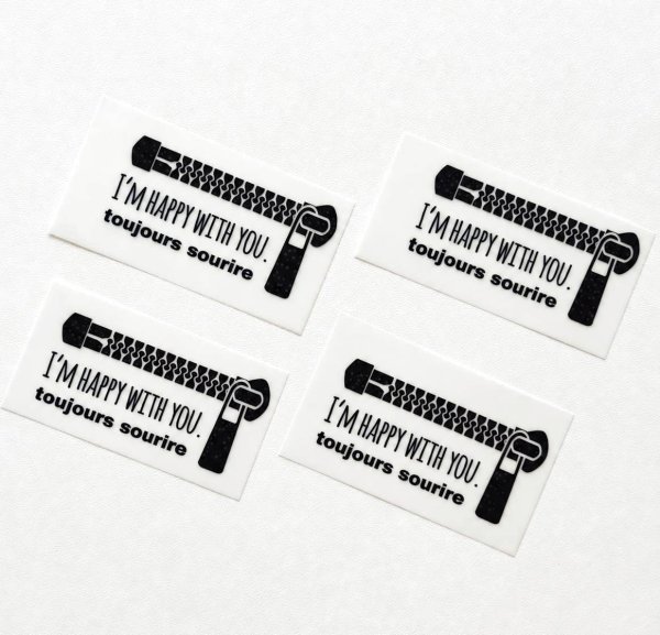 画像1: 【30円セール】ブラックジッパーお試しフルカラーシート/5ｃｍ・6ｃｍ (1)