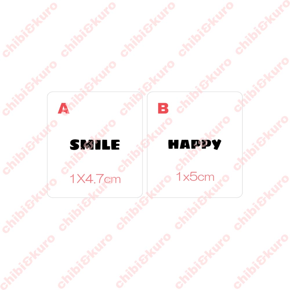 【10円セール】SMILE・HAPPY文字シート