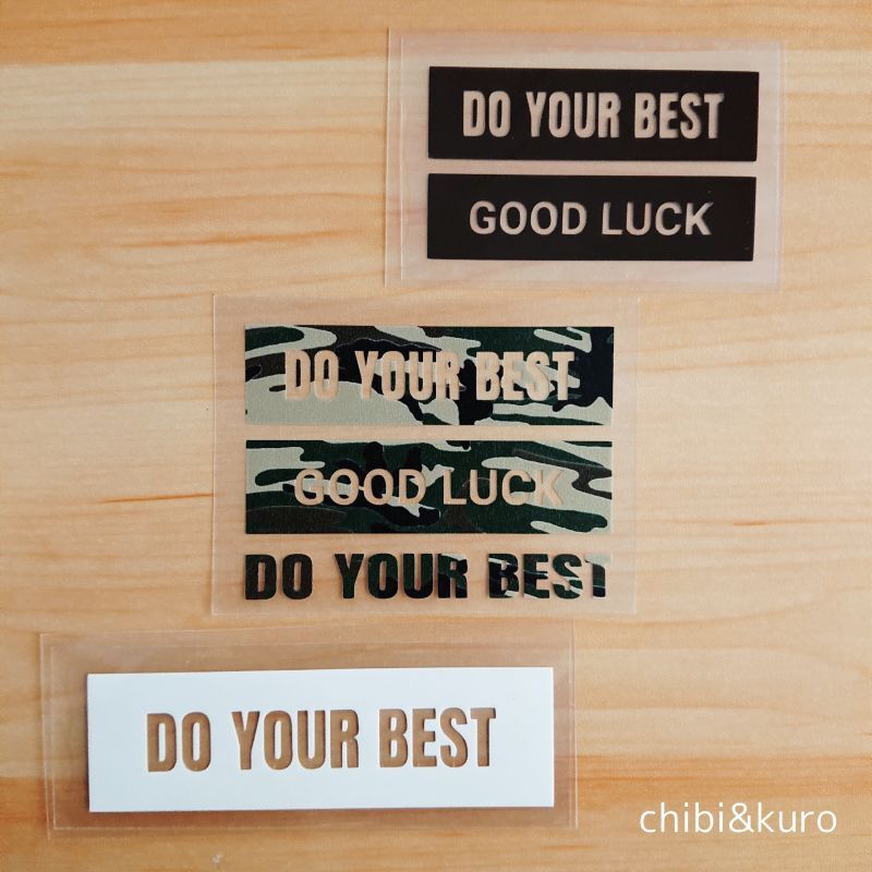 【40⇒60％OFF】はがし済★GOOD LUCK/幸運を/Do your best/最善を尽くせ/4ｘ7ｃｍ・6ｘ8ｃｍ・3ｘ10ｃｍ