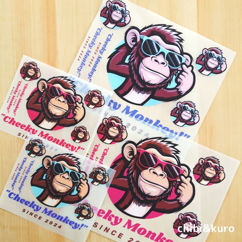 在庫限り70％OFF【コールド剥離】もんきーフルカラー転写シート【2種類】