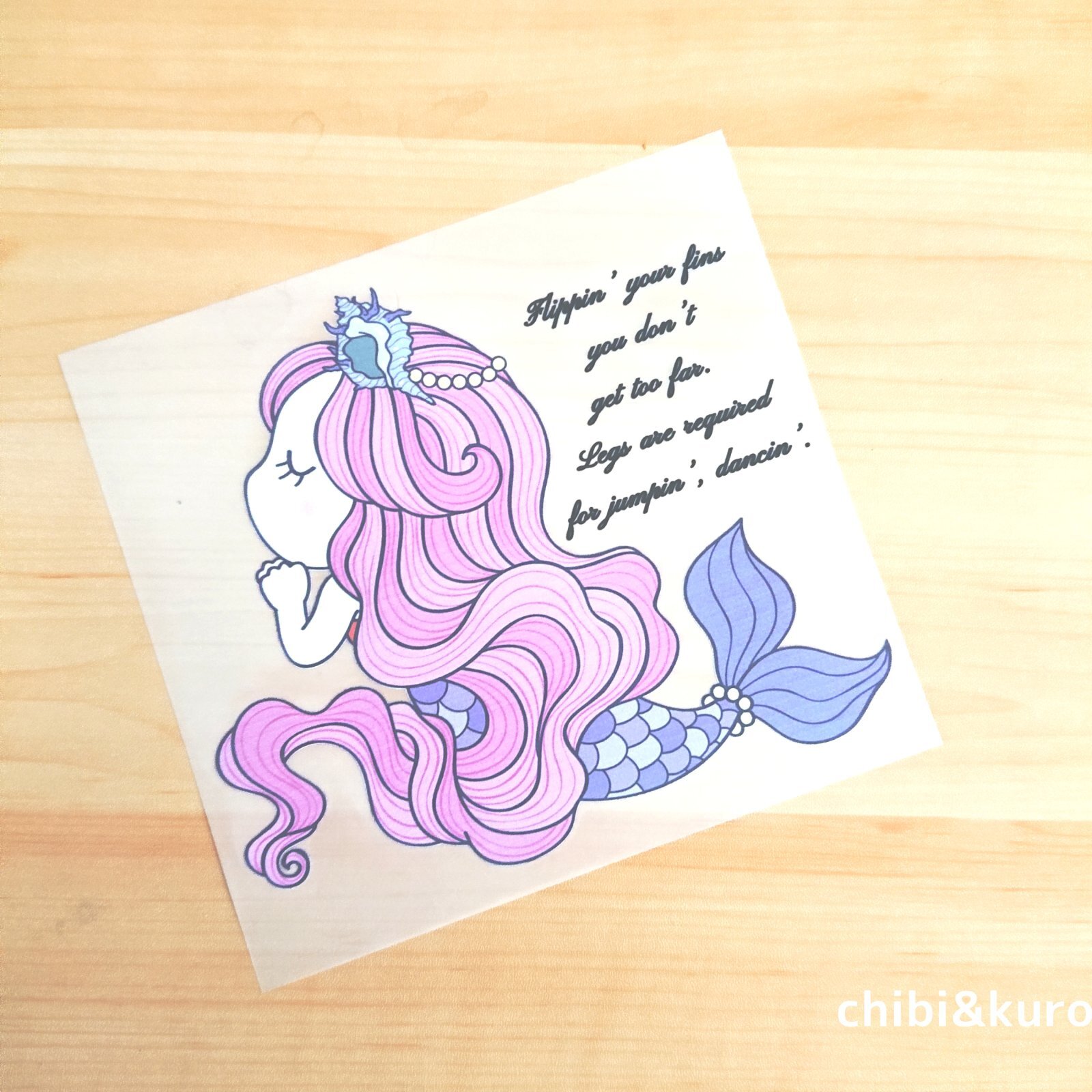 【在庫整理15％OFF】人魚フルカラーシート（15ｘ13.5ｃｍ）