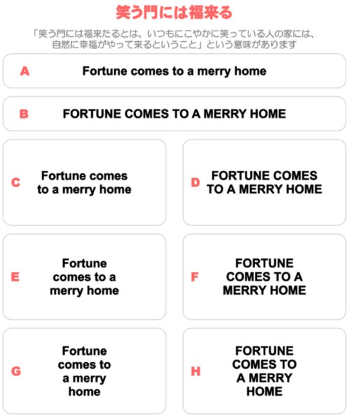 画像1: サイズ＆文字が選べることわざアイロンシート★笑う門には福来たる/Fortune comes to a merry home (1)